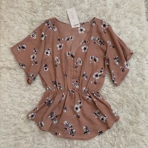 Sienna Sky Floral Chiffon Blouse Top